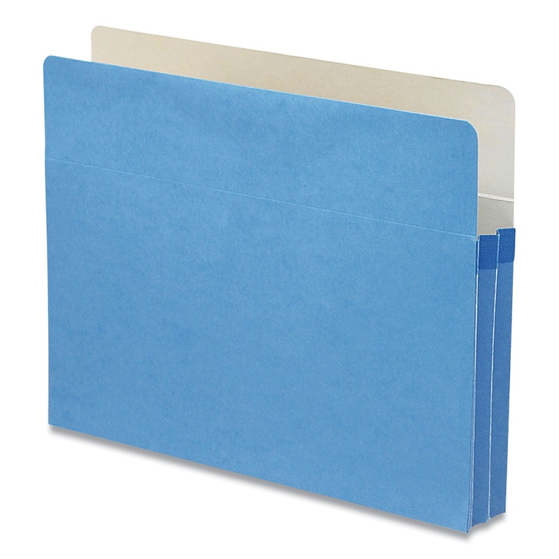 Colored File Pockets, 1.75″ Expansion, Letter Size, Blue