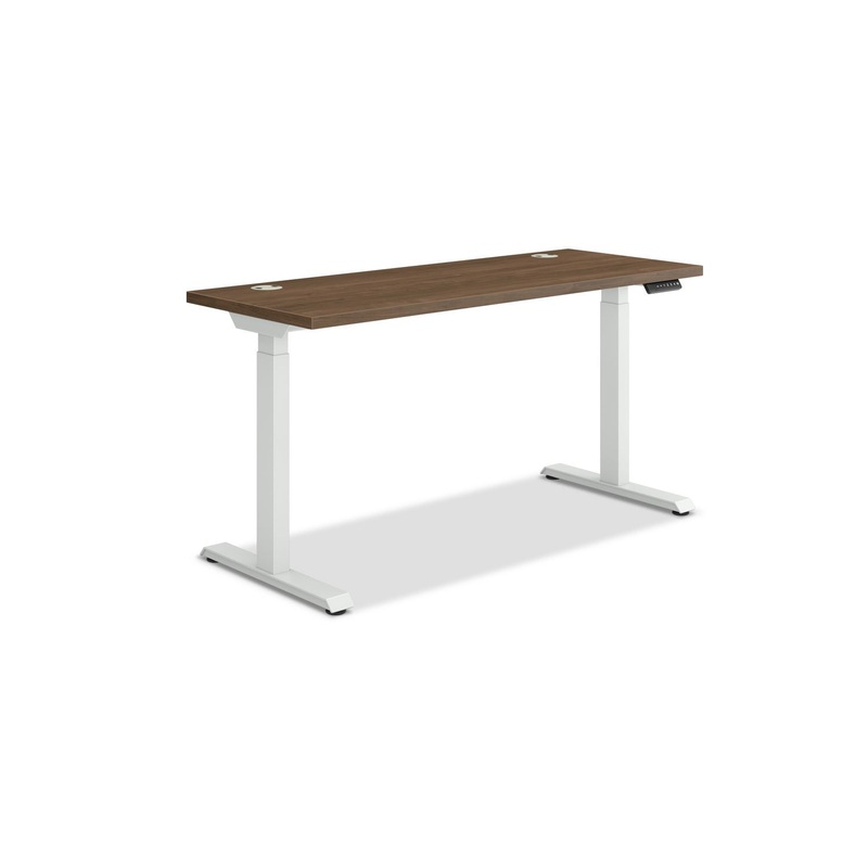 Coordinate Height Adjustable Desk Bundle 2-Stage, 58″ x 22″ x 27.75″ to 47″, PinnacleDesigner White, Ships in 7-10 Bus Days