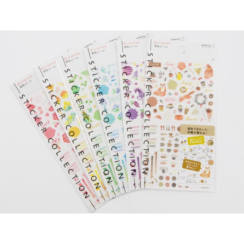 Midori Planner Sticker Collection Colorways Blue Decorative Stickers