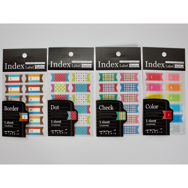 Index Label Satin Border Labels & Tags