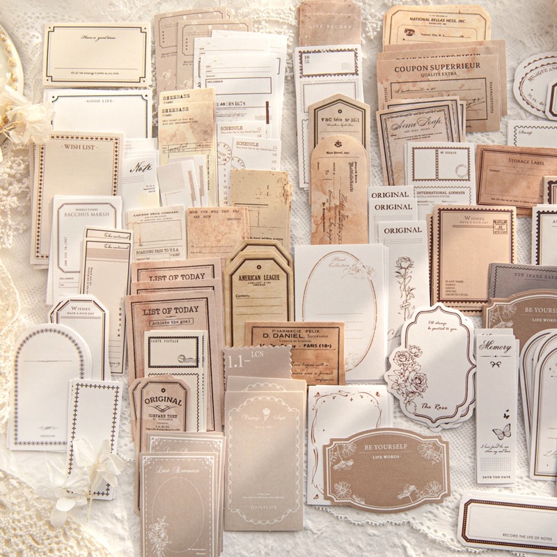 Vintage Loose Leaf Decorative Scrapbooking Stickers