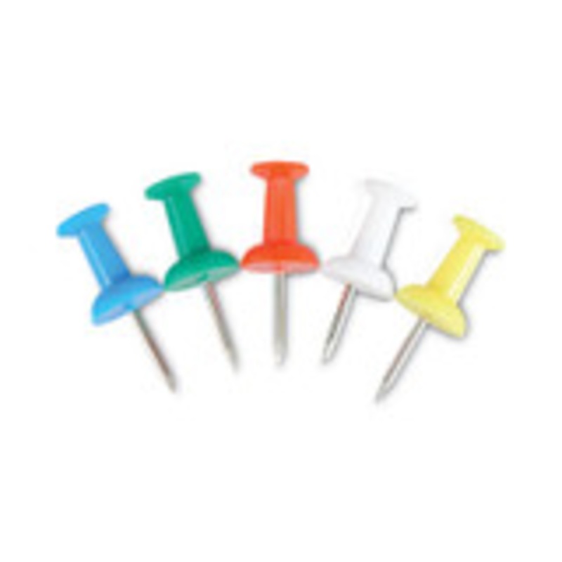 Universal Colored Push Pins, Plastic, Assorted, 0.38″, 400-Pack UNV31314 USS-UNV31314
