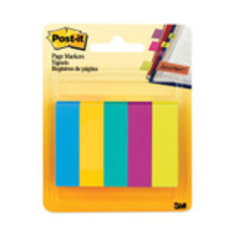 Post-it Page Flag Markers, Assorted Colors,100 Flags-pad, 5 Pads-pack 670-5AU USS-MMM6705AU